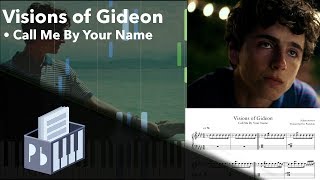 Visions of Gideon  Call Me By Your Name OST Piano Tutorial [upl. by Leirbaj]