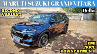 MARUTI SUZUKI GRAND VITARA DELTA SECOND VARIANT DETAILED MALAYALAM REVIEW PRICE EMI DOWNPAYMENT [upl. by Ytok335]