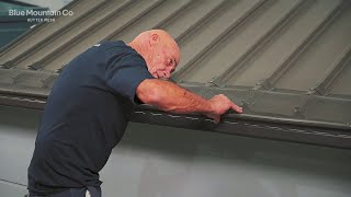 How to Install Steel Gutter Mesh on a KlipLok® roof  Notched Install with Saddles [upl. by Ainafets]