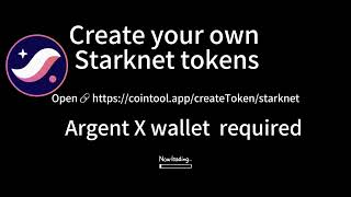 THE ULTIMATE GUIDE TO Starknet Token Creator  NoCode amp Cheap ☑️ [upl. by Kinata363]