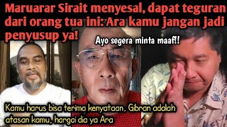 Maruarar kamu harus terbiasa dengan Gibran jangan merasa lebih senioritas ayo minta maaf ke Gibran [upl. by Calen]