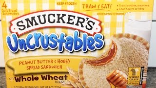 Smuckers Uncrustables Peanut Butter amp Honey Review [upl. by Delmer825]