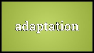 Adaptation Meaning [upl. by Cash]