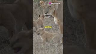 Lion Cubs Feeding Time cute lions mom tiktok shorts viral love [upl. by Aed]