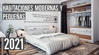 ✅🛌Como decorar y organizar HABITACIONES PEQUEÑAS y MODERNAS 2021 [upl. by Glarum]