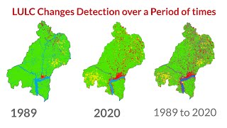 Land useLand cover Change detection Analysis for an Area over a certain timeline like 1989 to 2020 [upl. by Adella]