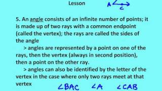 11 Getting Started with Geometry Lesson [upl. by Eiggep]