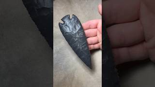 Making a Sharkskin Obsidian Spearhead [upl. by Jenne]