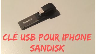 Tranfert de fichier entre iPhone  iPad vers pc  clé usb lightning sandisk [upl. by Dunson]