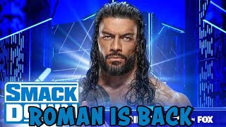 SMACKDOWN LIVESTREAM AND REACTIONS ROMAN REIGNS RETURNS [upl. by Idnahr]