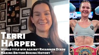 IM IN LOVE WITH BOXING AGAIN  Terri Harper talks HISTORY making World title win vs Rhiannon Dixon [upl. by Ethben942]