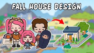 Updated Free Fall House  Aethetic Design For FAMILY of 4 😍 Toca Boca House Ideas  Toca Life World [upl. by Hardman]