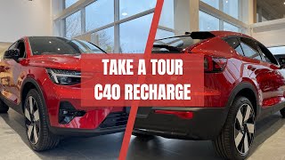 Take A Tour  C40 RECHARGE ULTIMATE IN FUSION RED  Paul Rigby Volvo [upl. by Arat]