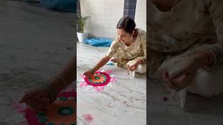 My Rangoli 😅 kanikarana kanikaranavlogs love rangoli rangolidesigns cute haryana [upl. by Legyn]