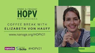 HOPV21  Hybrid and Organic Photovoltaics conference  Elizabeth von Hauff [upl. by Eurydice238]