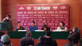 Wout van Aert meets Peter Sagan before Strade Bianche [upl. by Orabel]