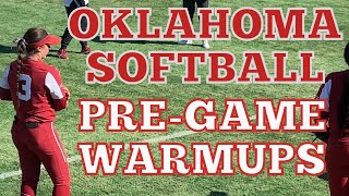 Oklahoma Softball Pre Game Warmup [upl. by Dowlen]