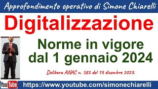 Digitalizzazione  Delibera ANAC n 582 del 13 dicembre 2023  in vigore dal 2024 22122023 [upl. by Terti]