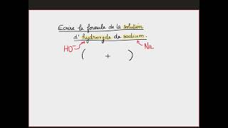 Formule solution hydroxyde de sodium [upl. by Ayanahs305]