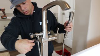 Easy way to Install a Freestanding Tub Part 2 [upl. by Fasta]