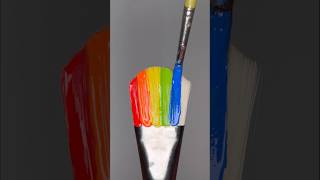 Let’s Paint a Mirror with Rainbow Colors Using a Big Brush 🌈 artistomg [upl. by Lainey641]