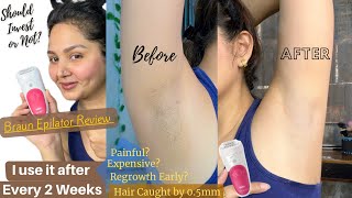 Honest Braun Epilator Review on Underarms  Reduces hair growth Painful braunepilator [upl. by Jerrylee]