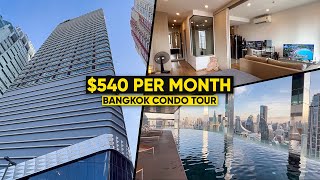 540 Luxury Bangkok Condo Tour  Q Chidlom [upl. by Alecram291]