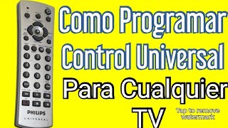 Como Programar Control Remoto Universal  Control Universal Para TV [upl. by Nyladnarb]