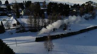 Winterdampf auf der Fichtelbergbahn Februar 2022 [upl. by Otineb723]