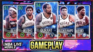 FULL ALLSTAR DURANT GRAND MASTER EASTERN GAMEPLAY  NBA LIVE Mobile 21 S5 AllStar Masters Lineup [upl. by Aiblis]