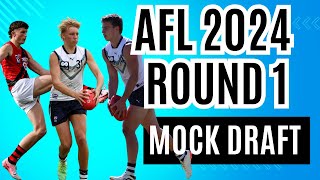 AFL 2024 Round 1 Mock Draft  Without trades  FINAL VERSION [upl. by Adnilab29]