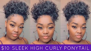 HOW TO SLEEK HIGH CURLY PONYTAIL for 10 STEP BY STEP  Tatiaunna [upl. by Sidwel]