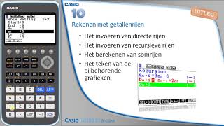 Casio fxCG50  Video 10 Rekenen met getallenrijen [upl. by Ihsar714]