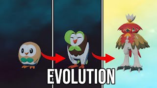 Rowlet  Dartrix  Hisuian Decidueye  Evolution in Pokemon Legends Arceus  PLA [upl. by Inihor236]