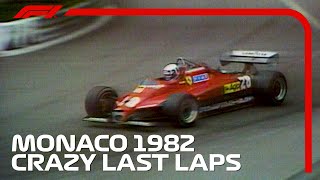 Crazy Final Three Laps in Monaco  1982 Monaco Grand Prix [upl. by Oluas575]