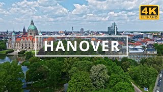 Hanover  Germany 🇩🇪  4K Drone Footage With Subtitles [upl. by Mosenthal256]