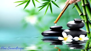 Peaceful Piano Melodies with Bamboo Water Sounds for Relaxation and Meditation Sessions [upl. by Nyrrat]