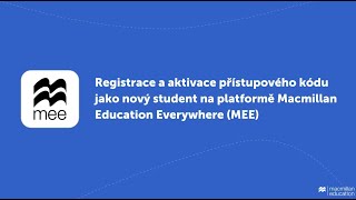 Registrace a aktivace přístupového kódu jako nový student na platformě MEE [upl. by Einot]