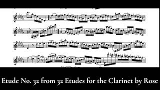 Etude No 32 from 32 Etudes for the Clarinet by Cyrille Rose [upl. by Annaohj43]