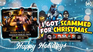 MK Mobile SCAMMED Me on Christmas Shaolin Heroes Pack Opening Gone WRONG [upl. by Michaela]