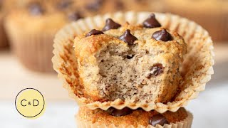 ALMOND FLOUR BANANA MUFFINS  easy healthy recipe [upl. by Ayet]