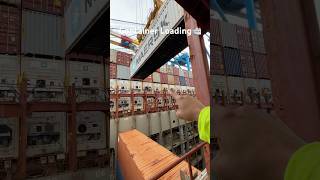 Ship pr container Aise loading hota h🛳️☠️🗿 explore ship shortvideo [upl. by Gustafson408]