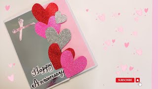 Handmade Cards for Anniversary  Anniversary Greeting Card Ideas [upl. by Hannahoj410]