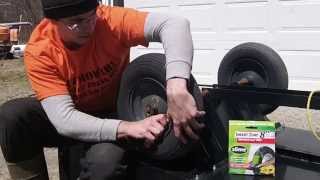 Utility Trailer Inner Tube Install Wheelbarrow [upl. by Paloma]