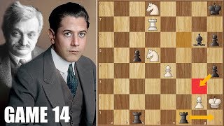 Only One Genius Among Them  Lasker vs Capablanca  WCC Game 14 1921 [upl. by Gaillard]