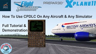 How To Use CPDLC On Any Aircraft amp Any Simulator  Full Tutorial amp Demonstration HOPPIE Network [upl. by Ahsillek]