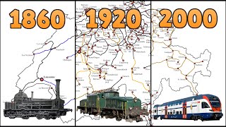 Die Entwicklung des Eisenbahnnetzes in der Schweiz [upl. by Galateah]