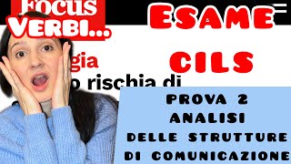 ESAME CILS prova due dell’Analisi delle strutture di comunicazione verbi italiani [upl. by Arelc862]