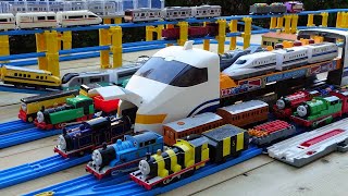 Thomas Plarail amp JR Shinkansen ☆ I made a station and dome course with the future express Nozomi [upl. by Lucille]