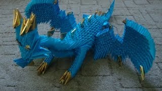 3D origami dragon tutorial part 2 [upl. by Sylirama]